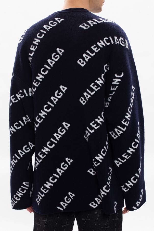 Sweater with logo Balenciaga womens wash hoodie SchaferandweinerShops Netherlands